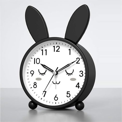 Horloge de bureau en métal, petit réveil, lumière douce (1/5)