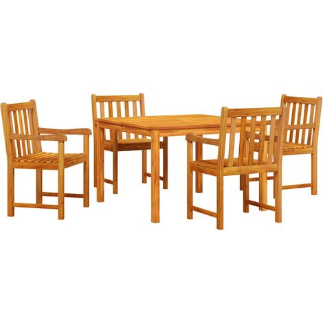 Maison Exclusive - Set da Pranzo per Giardino 5 pcs Marrone