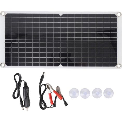 Kit de panneau de batterie solaire monocristallin Flexible 17W 18V 0,94a avec Port USB pour Camping Car bateau Marine. (1/5)