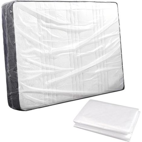 Housse de matelas, housse de protection pour le déménagement et le stockage, 180 x 200 cm (30 cm d'épaisseur), sac de rangement pour matelas, housse de protection pour le déménagement, le stockage et (1/5)