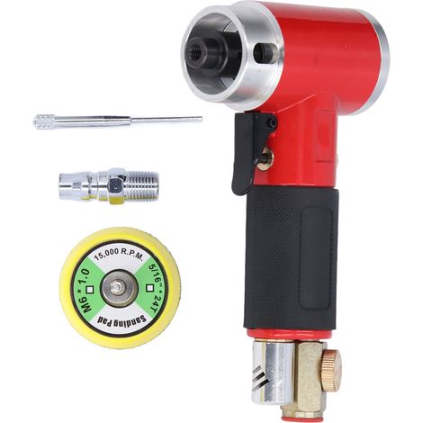 Ponceuse pneumatique à air meuleuse polisseuse réglable vitesse outil meulage polissage aluminium PVC 15000 tr/min M6 (1/5)