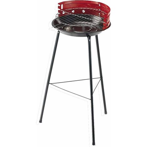 Barbecue Sirio a legna carbone e carbonella   40 cm x h 75 cm fornacella bbq regolabile in 4 posizioni (1/3)