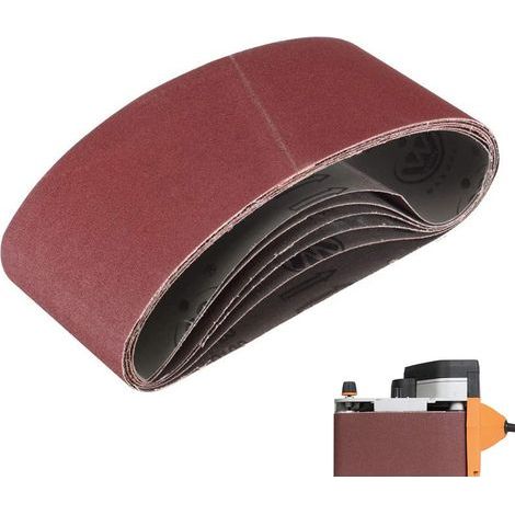Lot de 5 bandes abrasives de 100 mm x 915 mm,Grain 150 En oxyde d'aluminium - Pour le travail du bois, le polissage du métal, l'aiguiseur de couteaux (1/4)
