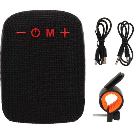 Wasserdichter Bluetooth-Fahrradlautsprecher mit MP3-Radio und Speicherkartenhalter – Schwarz