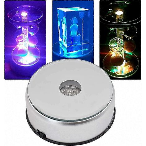 Présentoir rotatif LED 7 lampes pour cristaux, éclairage AC, vitrine lumineuse pour minéraux et pierres précieuses (1/5)