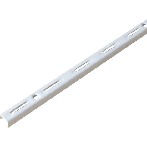 Crémaillère pour étagère en acier laqué époxy – Longueur 1000 mm – Charge 55 kg/200 mm – Peinture anti-UV et anti-corrosion – Element System