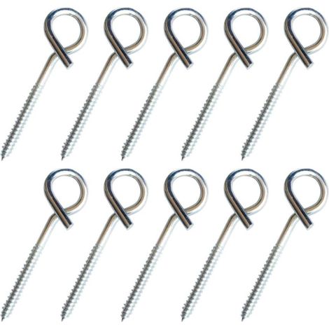 Crochet plafond - inox - argenté - pour suspension et maison (1/5)