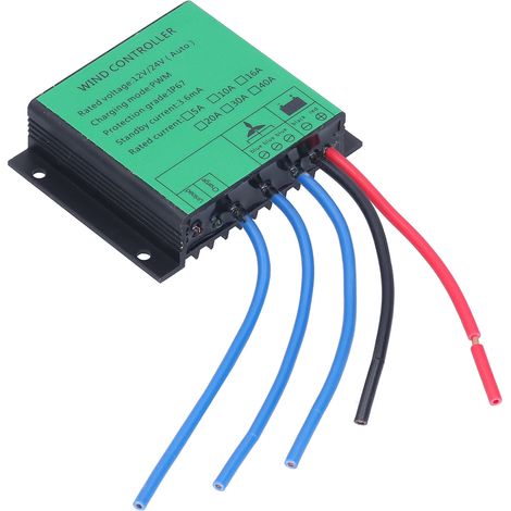 Contrôleur de turbine éolienne PWM, régulateur de puissance basse tension 100 W - 400 W, 12 V, 24 V, 30 A