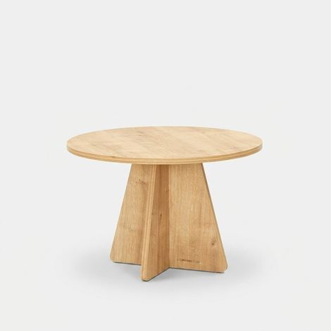 Runder Couchtisch aus Melamin Mushroom 60 - Eiche