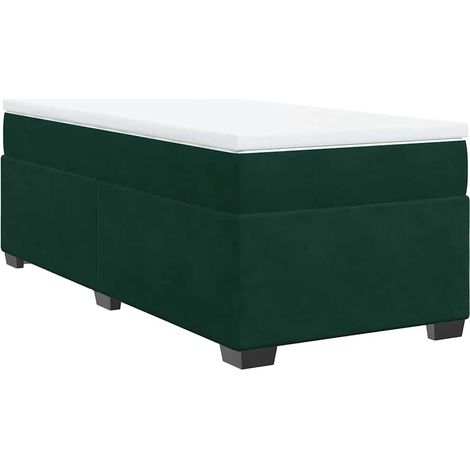 Maison Exclusive - Boxspringbett mit Matratze Dunkelgrün 100x200 (1/5)