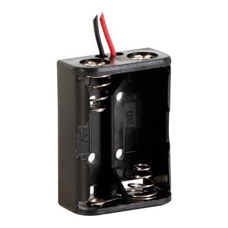Conector de 2 pilas N (LR1), con cable