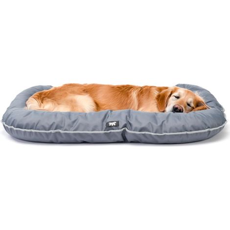 Panier Chien Coussin Chien Grande Taille Tissu Anti-Rayures Lavable à 30°C. Matelas pour Chien imperméable 100 x 70 x 12 cm. Gris (1/5)