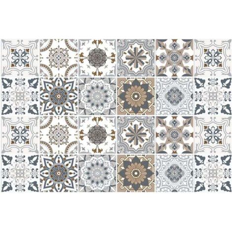 Sticker mural adhésif 10x10 cm – Style industriel brique – Lot de 24 – Résistant à l'eau et à la chaleur – Facile à poser et à couper (1/5)