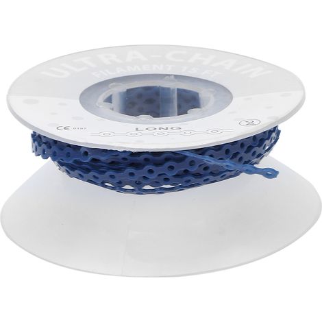 Chaînes élastiques orthodontiques portables, accessoires de contention dentaire en caoutchouc, élastiques de traction pour appareil dentaire bleu, lot d'arcs de puissance pour traitement orthodontique (1/5)