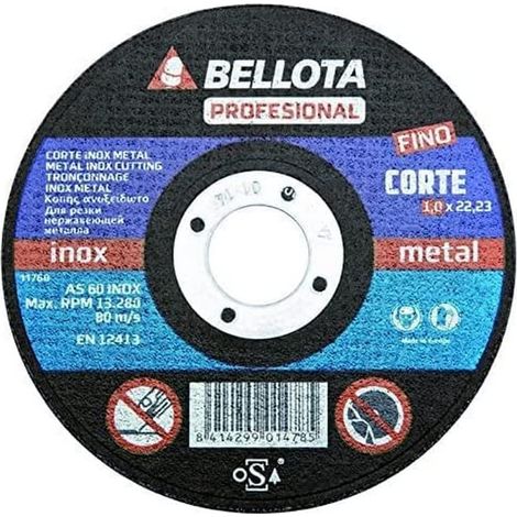 Bellota Disco Abrasivo Taglio INOX - METAL Extra sottile - PROFESSIONALE