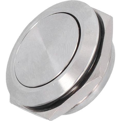 5 Stück Flachknopfschalter aus Edelstahl, wasserdicht, Schraubanschluss, Stromzubehör 0–220 V, 25 mm (1/5)