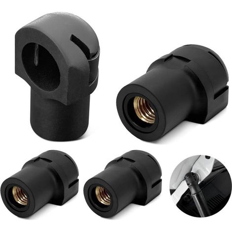 Embouts pour Vérin à Gaz M6 - Kit 4 Pièces Embout Filetage M6 pour Tête à Bille 10.5mm, Adaptateur pour Coffre Voiture, Capot Moteur, Fenêtres Camping-Car, Trappes Bateau, Remplacement Pratique (4 PZ)