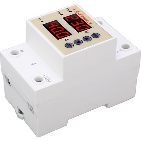 Disjoncteur différentiel domestique SVP-726 AC220V à réarmement automatique réglable, protection contre les surtensions et les sous-tensions, affichage numérique de la surtension et de la sous-tension (1/5)