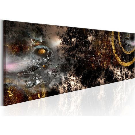 Tableau Imprimé "Galaxie D'or" 50 x 150 cm (1/2)
