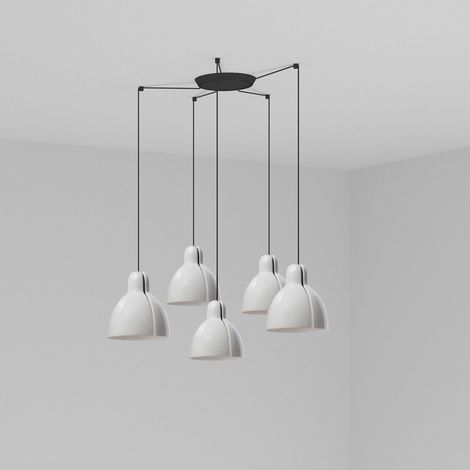 Lampe à suspension VENICE 200 5L blanche