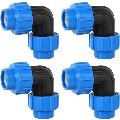 Coudé à 90 25mm X 25 mm, 4 Pièces Raccords De Plomberie Coudés Pour D’eau Pe De Compression, Connecteur Plastique Pp Raccord Pour Installations Intérieures Et Extérieures (1/5)