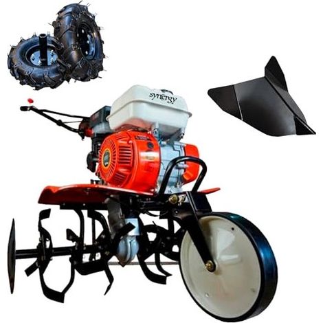 Motoazada de Gasolina Synergy 700 208cc 7,5cv Ancho 90cm con Kit Agrícola y Vertedera Reversible para Labranza Profesional (1/2)