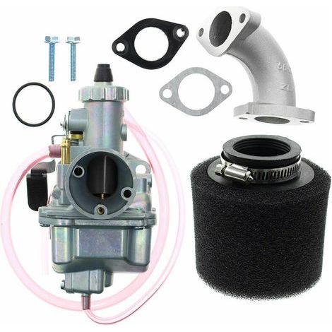 Kit de carburateur VM22 26 mm pour tuyau d'admission Mikuni Dirt Bike 110 cc 125 cc 140 cc Lifan YX, modèle : argent (1/4)