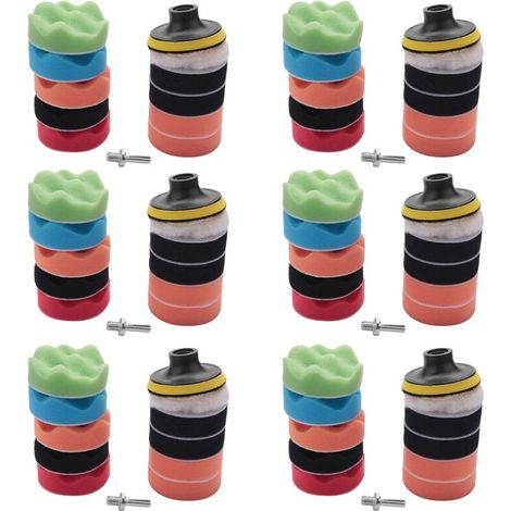 Set di 66 tamponi lucidanti ondulati da 3 pollici per lucidatrice per auto