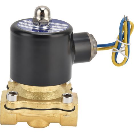 Électrovanne en laiton normalement fermée 2W-160-15 G1/2 pouces, électrique pour eau, Air, gaz, AC220V (1/5)