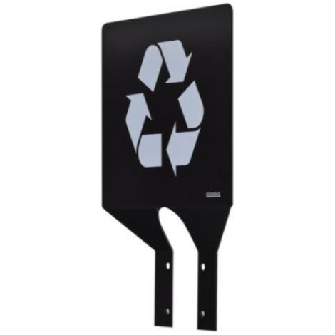 Plaque signalétique de tri Collec pour poteau - Recyclable - gris manganèse (1/3)