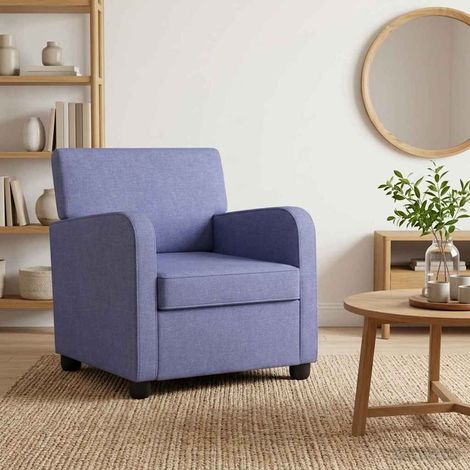 vidaXL Fauteuil Bleu denim Tissu (1/5)
