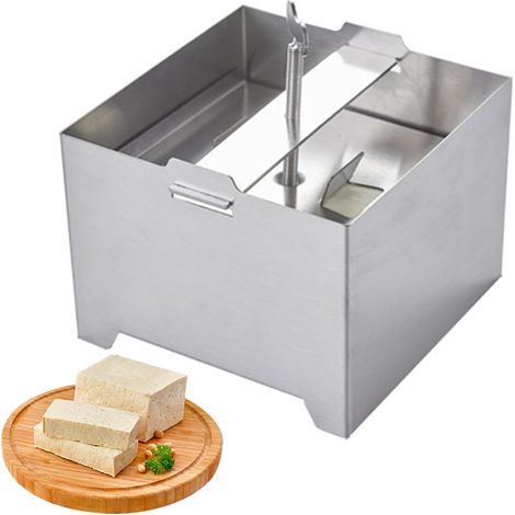 Pressa per tofu in acciaio inox, pressa per tofu con piastra e garza per cucina, ristorante, preparazione del tofu, macchina per tofu con pressa (12  12  9 cm)