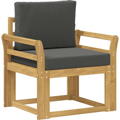 2 Stück Outdoor-Sofagarnitur Polyester Weiß und Anthrazit vidaXL
