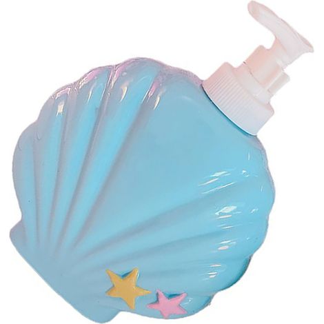 Nachfüllbare Duschgelflasche mit Pumpe, ideal für Reisen, in Muschelform und Einheitsgröße. (1/5)