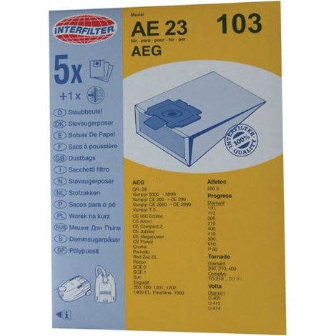 SACHET SACS ASPIRATEUR X4 + 1 FILTRE POUR PETIT ELECTROMENAGER SINGER - FL0004-K