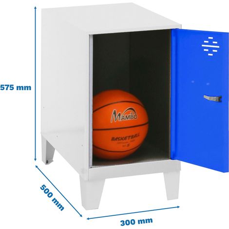 Simonrack Mini-Metallschrank blau mit sicherem Schloss