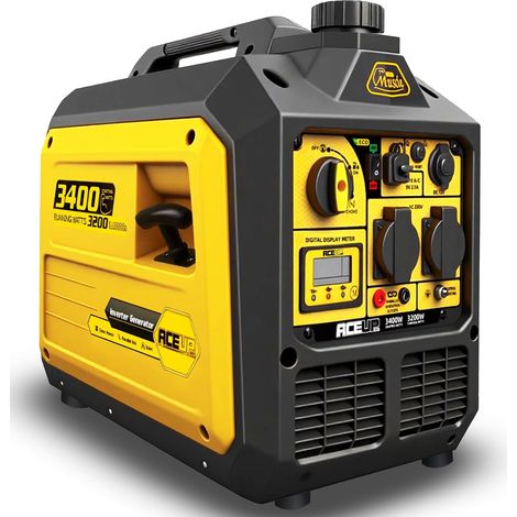 3400W Groupe Electrogene Inverter Générateur à Essence Silencieux avec prises 230V 12V 5V polyvalent pour la maison l'extérieur et l'urgence camping 4 Temps 23 kg (1/5)
