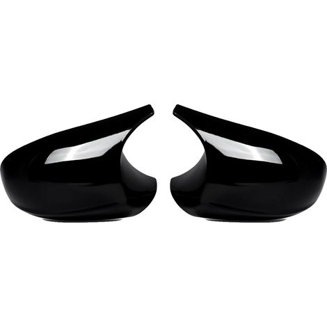 Cubiertas para espejos retrovisores, plástico ABS resistente, fácil instalación, negro brillante. (1/2)