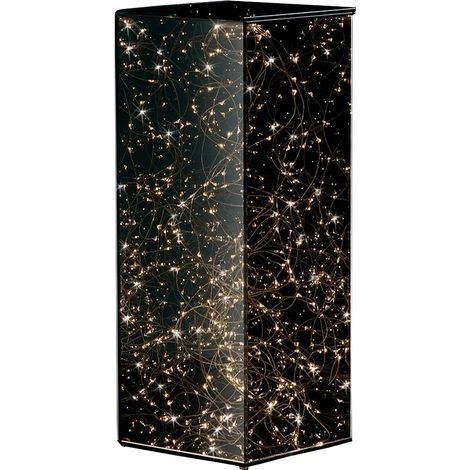 EDG Enzo De Gasperi Teca Colonna Natale con 150 Led H 50 Cm 20 x 20 Cm Grey