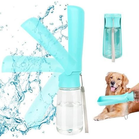 Gourde Chien Promenade Portable Plein Air, Pliable Gourde pour Chien 350ml, Gourde pour Chien Promenade Portable, Bouteille Chien (1/4)