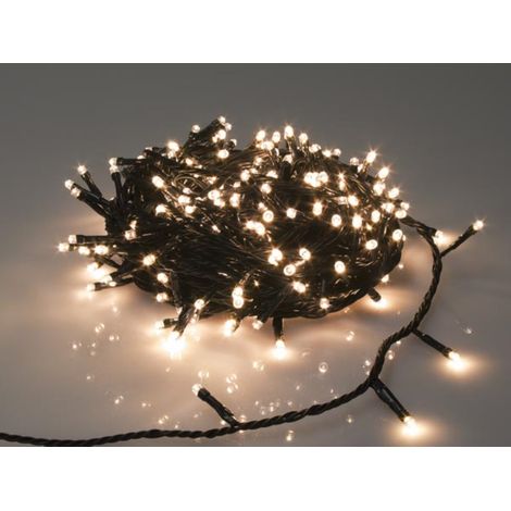 Sparkle Light LED - 20 m - 300 weiße Lampen Arizona - grüner Draht - Dimmer