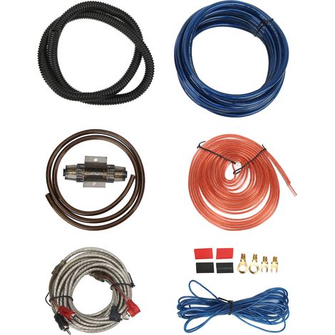 Kit d'installation d'amplificateur auto 6GA câble caisson basses fil audio protection universel (1/5)