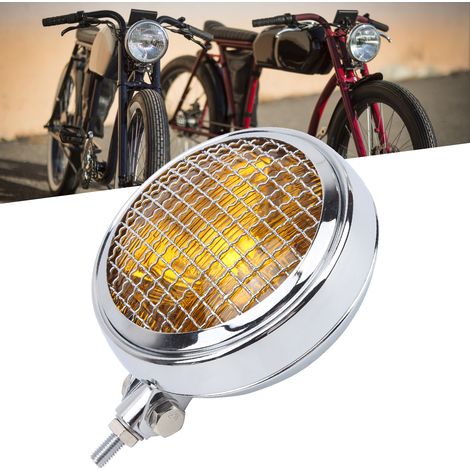 Universeller Retro-Motorradscheinwerfer 12V mit Schutzgitter (SLJ-D019A) (1/5)