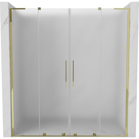 Mexen Velar L Duo Schiebetüren Dusche 180 cm, matt, golden - 871-180-003-32-50 (1/5)