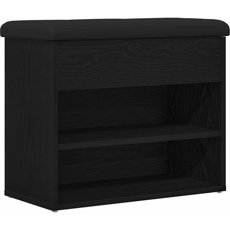 Maison Exclusive - Sitzbank mit Stauraum Schwarz Eichen-Optik 62