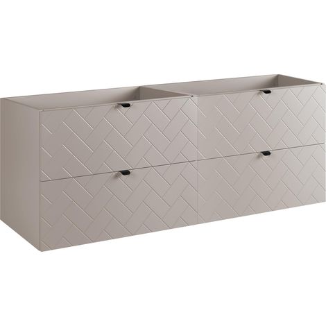 Mobile da bagno, Cashmere, 160 x 57 x 46 cm, Maniglie Nere (1/5)