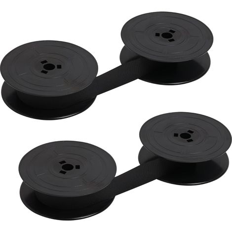 2 Pièces GR4 Ruban pour Machine à Écrire, Ruban en Nylon Noir et Rouge, Ruban De Machine À Écrire,Compatible Universellement avec la Plupart des Modèles de Machines à Écrire Anciennes (Noir) (1/5)