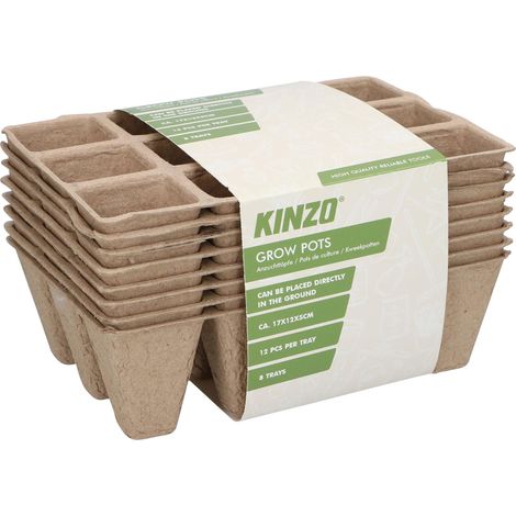 KINZO Pots de culture, 8x12 cellules