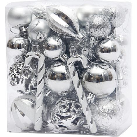 Boules décoratives transparentes en plastique incassable pour décoration de sapin de Noël, de fête de mariage (1/5)