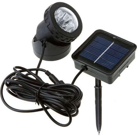 Lampes Solaires de Bassin,Lampes Submersible 6LED Lumières Sous-Marines de Projecteur de Paysage étanche Solaire Spotlights pour Jardin Fontaine Piscine Extérieur (Blanc)